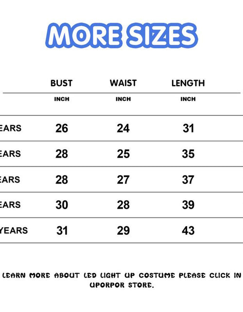Load image into Gallery viewer, UPORPOR Light up Princess Dress for Girls Halloween Cosplay Costume Blue Princess Dress up Kids Outfit for Birthday Christmas Party
