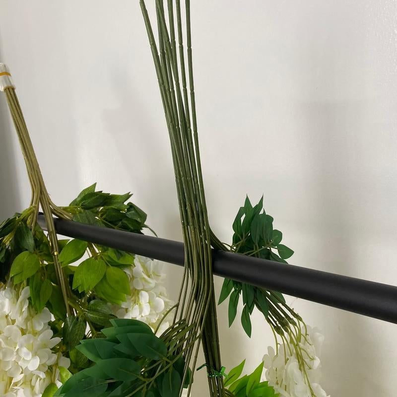 12 Piece Artificial Silk Wisteria Vine 3.6 Feet Ratta Hanging Flower Garland String Home Party Wedding Decor (White)