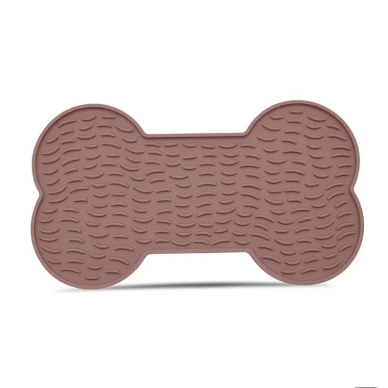Dog Bone Slow Feeder Lick Mat - Reduce Anxiety and Boredom - Pet Supplies