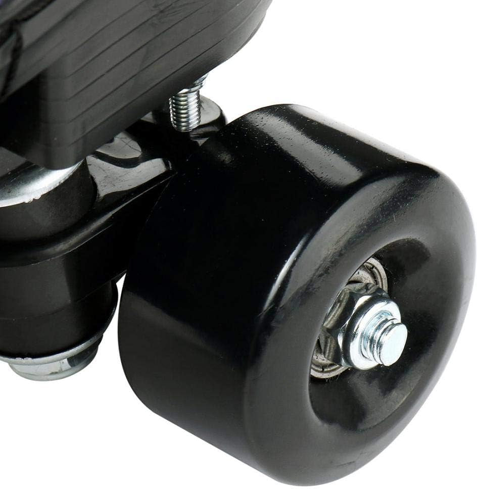 Roller Skates for Women and Men Cowhide High-Top Shoes Classic Double-Row Roller Skate Four-Wheel Roller Skates for Men Girls Unisex