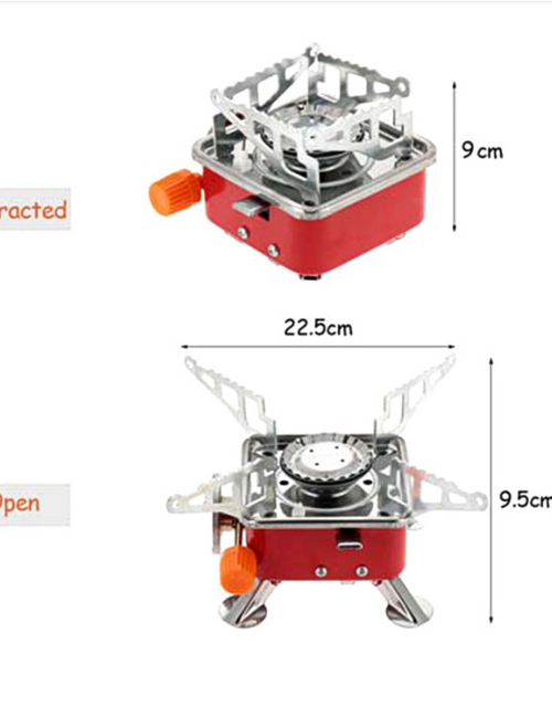 Load image into Gallery viewer, Portable Square Camping Stove for Outdoor Use
