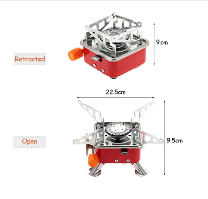 Portable Square Camping Stove for Outdoor Use