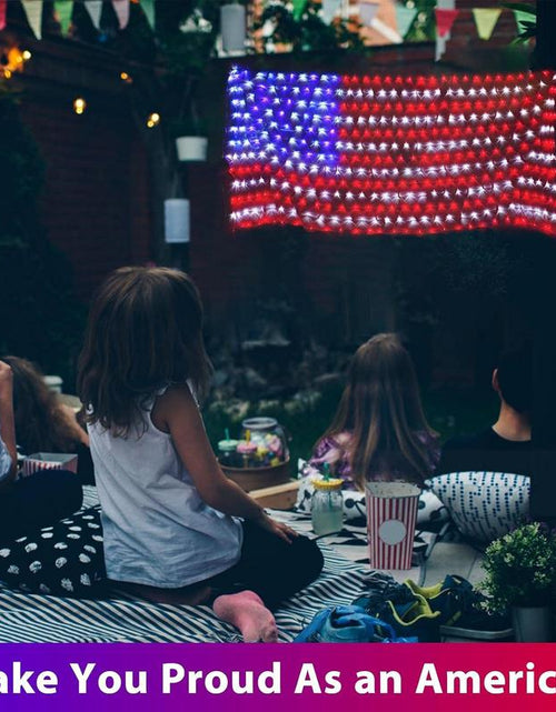 Load image into Gallery viewer, Super Larger Size American Flag Lights, July 4Th Patriotic Lights with Ultra-Bright 420 LED, Waterproof Led Flag Net Light of USA, 4Th of July Decor Independence Day Memorial Day
