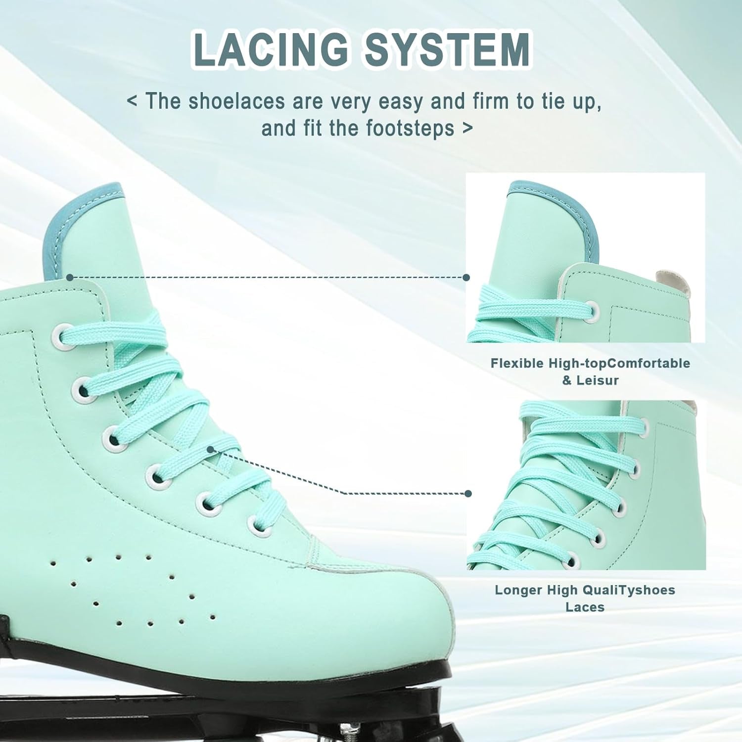 Roller Skates for Women and Men Cowhide High-Top Shoes Classic Double-Row Roller Skate Four-Wheel Roller Skates for Men Girls Unisex