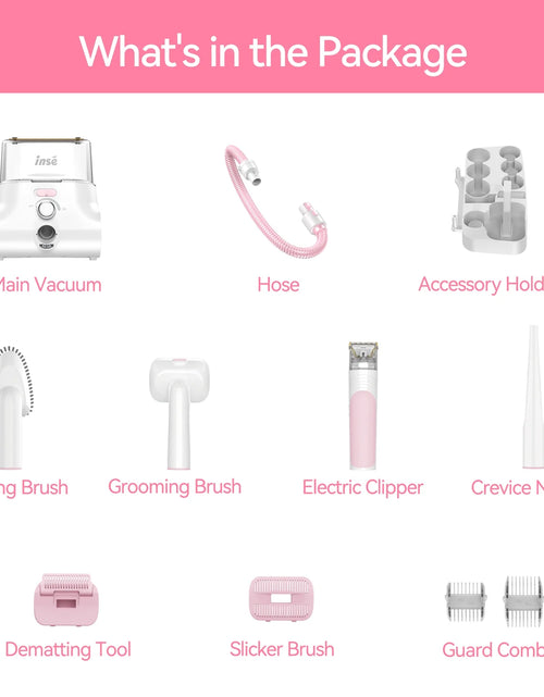 Load image into Gallery viewer, Grooming Vaccum, 4.5L Large Capacity Pet Grooming Kit &amp; 5-In-1 Ultra-Low Noise Pet Grooming Vacu for Dog, Cat
