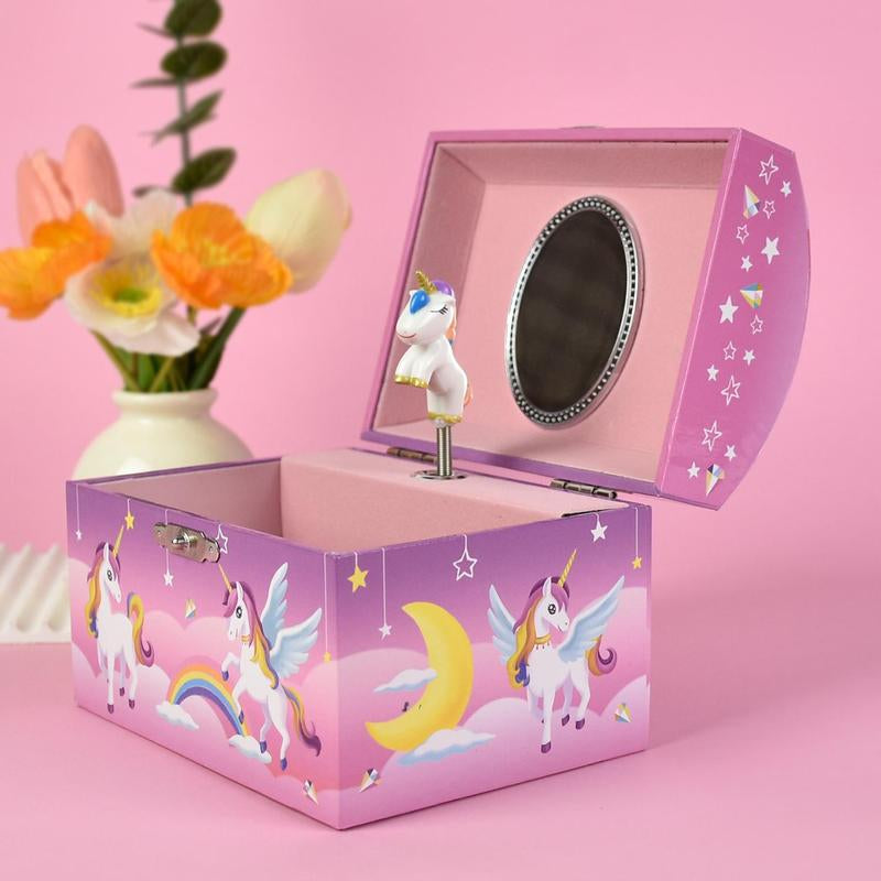 Musical Jewelry Box，Organize，Gift for Girls Children Girlfriend Mom，Room Decor，Ballerinas，Unicorn，Birthday，Valentine'S Day, Thanksgiving, Halloween，Christmas