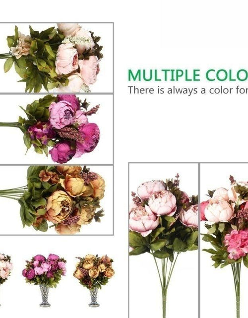 Load image into Gallery viewer, High-Quality Artificial Peony Hydrangea Bouquet Set - Ins Style Wedding, Party &amp; Home Decor, Table Centerpiece for Living/Dining Room, Christmas/Halloween Decor, Mother&#39;S Day Gift - Premium Fake Flowers, Artificial Flower Plant
