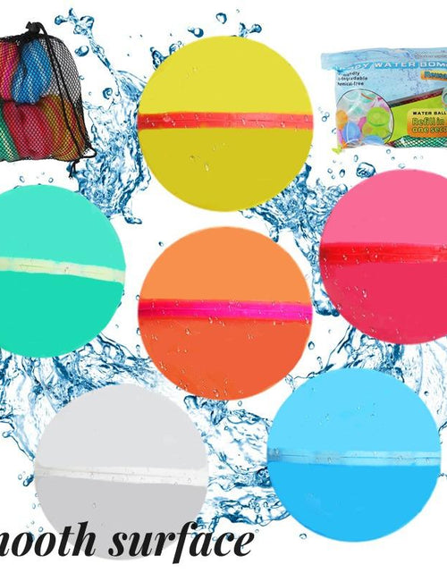 Load image into Gallery viewer, Reusable Water Balloons for Kids, Eco-Friendly Water Balloons with Mesh Bag, Chemical-Free, Summer Pool Beach Toys Summer Water Fun for Outdoor Games, Outdoor Water Game Toys for Teens and Adults, Self-Sealing Bombs Splash Balls, Quick-Fill Magnetic Ball
