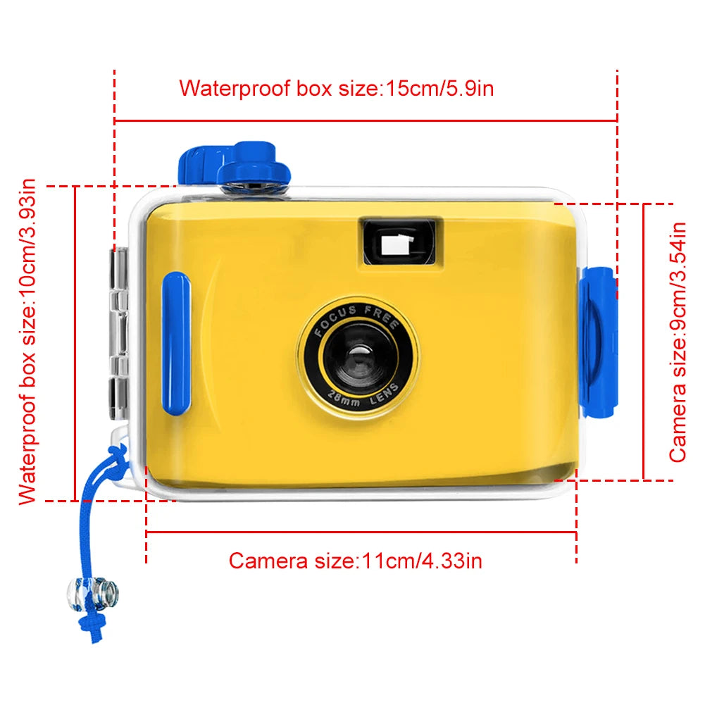 Retro Reusable 35MM Film Camera Waterproof Reloadable Film Camera without Film Children Camera Film Camera for Shooting