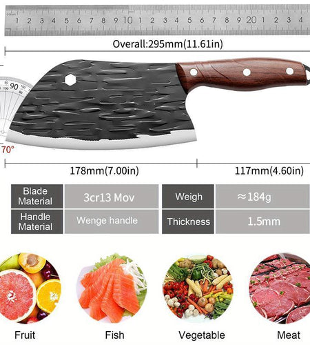 Stainless Steel Kitchen Knife, 1 Count Multifunctional Kitchen Knife with Gift Box, Kitchen Cutting Tool for Vegetable & Meat, Kitchen Accessories