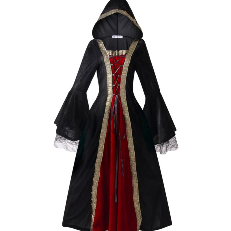 Women'S plus Size Medieval Dress Costume for Renaissance Princess - Accessories, Womenswear Lace Adjustable Sleeve Breathable Vampire Costume