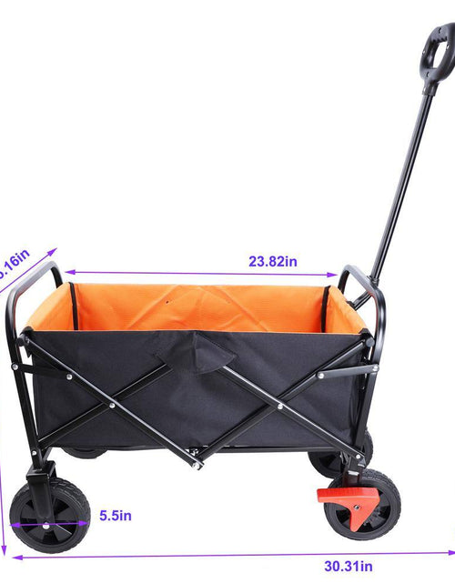 Load image into Gallery viewer, 9.63 Cu. Ft. Metal Mini Portable Beach Trolley Garden Cart, Camping Foldable Folding Wagon for Outdoor/Park/Shopping
