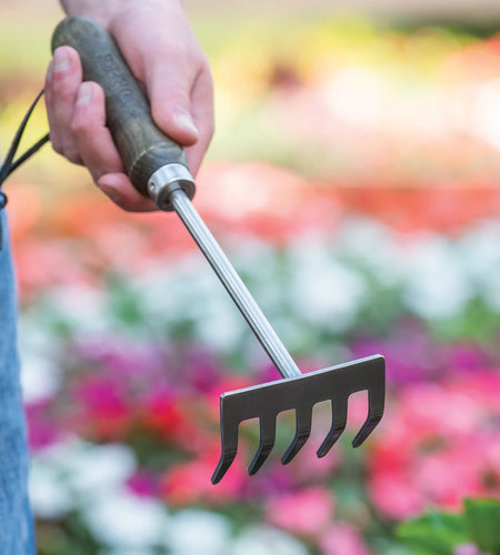 Garden Tools -  Stainless Steel 5 Tine Rake