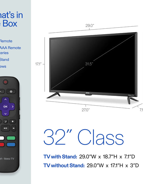 Load image into Gallery viewer, 32” Class HD (720P) LED Roku Smart Television (100012589)
