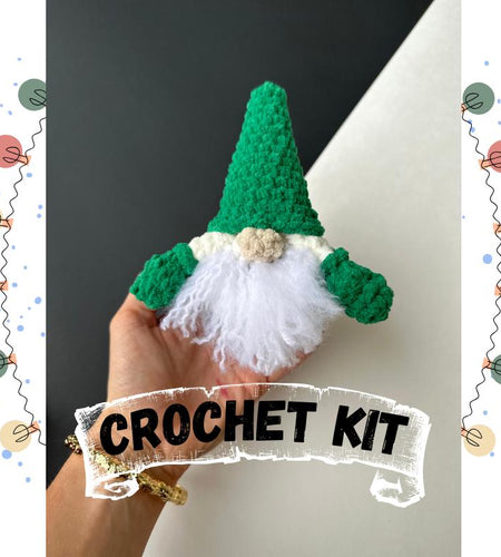 New Year DIY Crochet Kit: Beginner-Friendly Amigurumi Gnome Pattern for Christmas Ornaments and Unique Holiday Decor Handmade Gift Idea