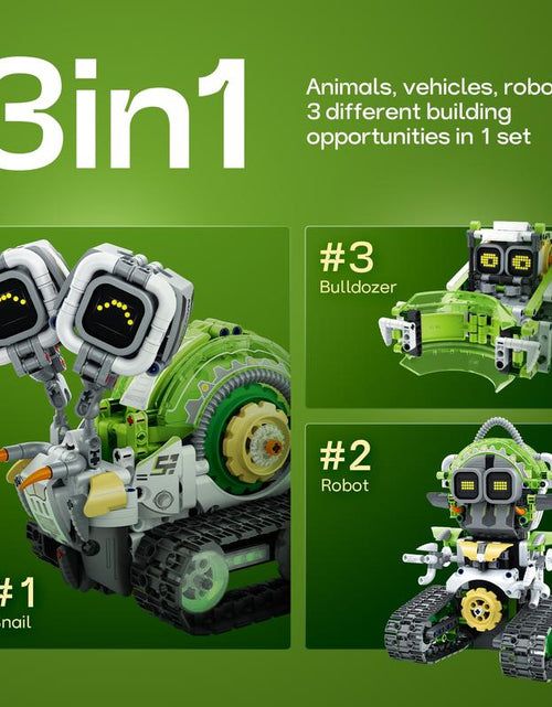 Load image into Gallery viewer, Sillbird STEM Robot Building Sets, 3 in 1 Remote &amp; App-Controlled Robotic Toys for Kids 8-12 Educational Programmable Coding Kit, Creative Halloween for Boys Girls Aged 8+ (478 Pieces)
