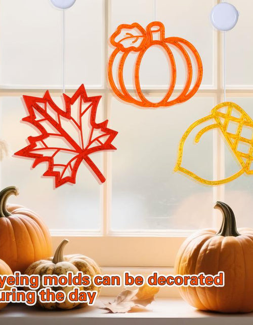 Load image into Gallery viewer, Lolstar Fall Decor Window Lights 2025 Thanksgiving Decorations Acorn Maple Leaves Pumpkin LED Lights with Suction Cups Battery Operated(Exclusive) Slow Fade Mode Timer Autumn Decorations for Home
