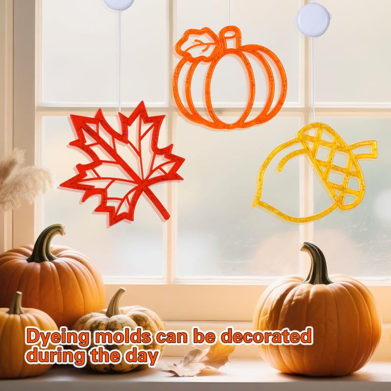 Lolstar Fall Decor Window Lights 2025 Thanksgiving Decorations Acorn Maple Leaves Pumpkin LED Lights with Suction Cups Battery Operated(Exclusive) Slow Fade Mode Timer Autumn Decorations for Home