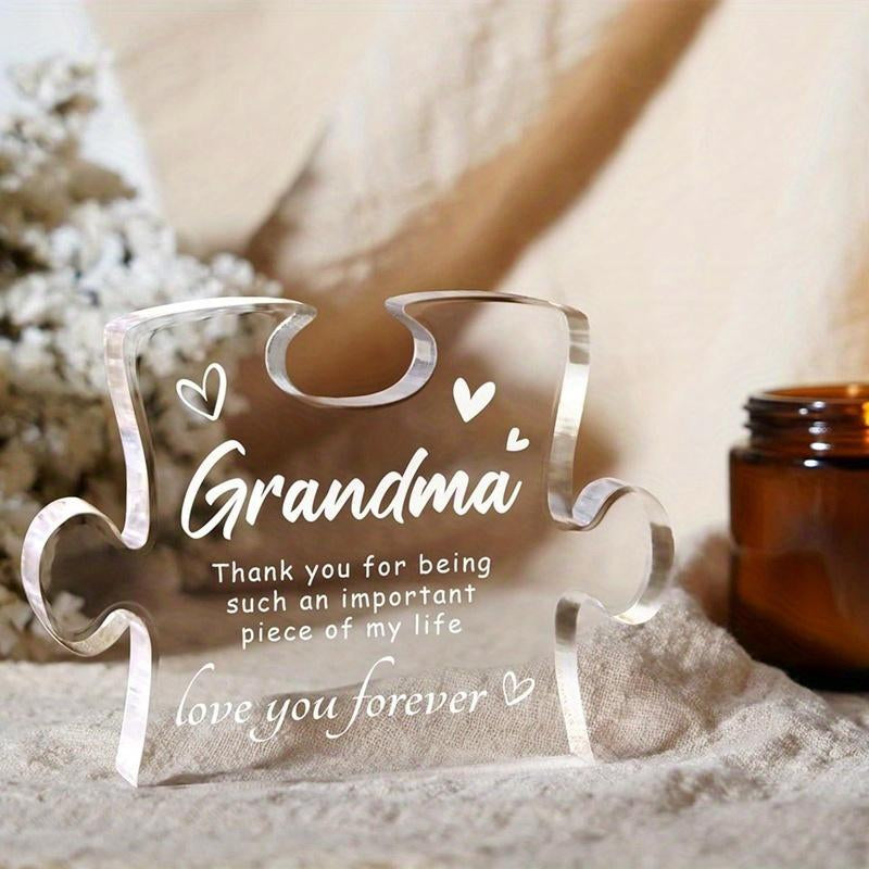 Acrylic Gift for Grandma - Christmas, Birthday, Mother'S Day & Thanksgiving Present from Granddaughter/Grandson - Home Decor Gift Idea Signs
