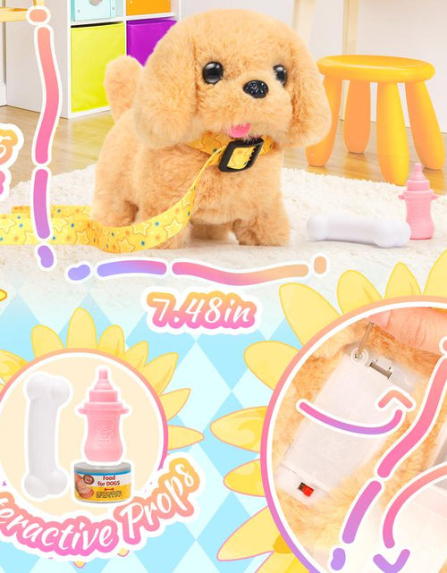 Load image into Gallery viewer, Plush Toys Walking Dog Toys That Can Walk, Bark and Wag Tail,Interactive Electronic Pet Toys Puppy with Leash,Easter Christmas Birthday Gift
