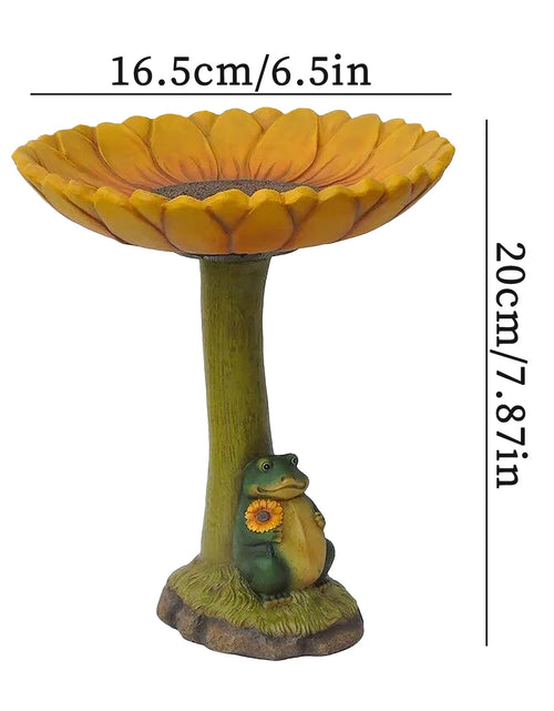 Load image into Gallery viewer, Handmade Standing Resin Bird Bath Bowl, Garden, Yard, and Patio Decor
