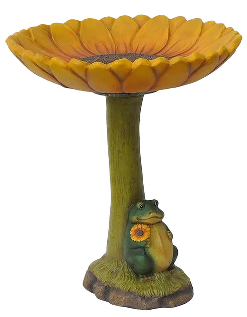 Load image into Gallery viewer, Handmade Standing Resin Bird Bath Bowl, Garden, Yard, and Patio Decor
