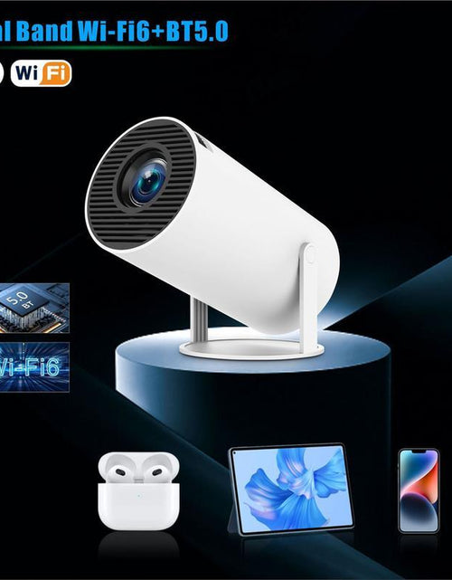 Load image into Gallery viewer, Portable Retro Game Projector – 10,000+ Built-In Retro Games, 1080P HD, Android 11, Dual Wireless Controllers | Portable Outdoor Movie &amp; Gaming Projector W/ Auto Keystone, Wifi, Bluetooth – Perfect Gift for Family, Kids &amp; Gamers
