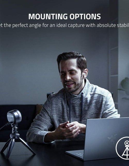 Load image into Gallery viewer, Kiyo Pro Webcam for Streaming, Gaming, Video Calls: Full HD 1080P 60FPS - Adaptive Light Sensor - HDR Enabled - Wide Angle Lens with Adjustable FOV - Works with OBS, Xsplit, Twitch, Zoom, Teams
