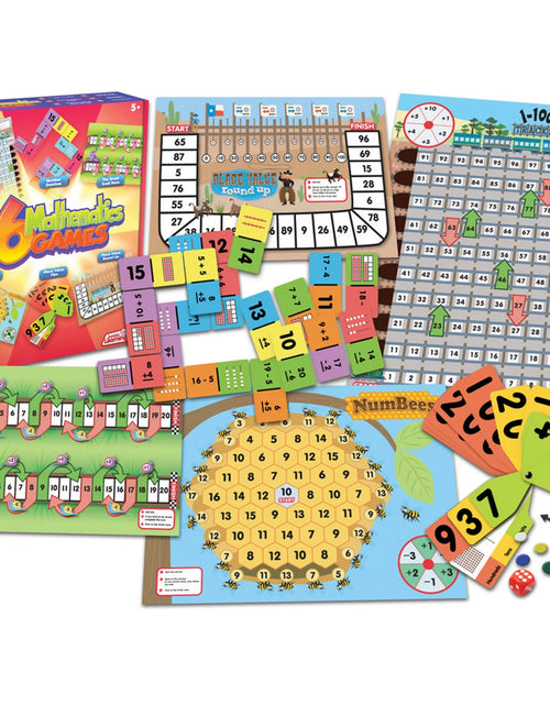 Load image into Gallery viewer, 6 Mathematics Games  Board Game for Ages 5-8 Grade 1 Grade 2 Learning, Math, Perfect for Home School, Educational Resources
