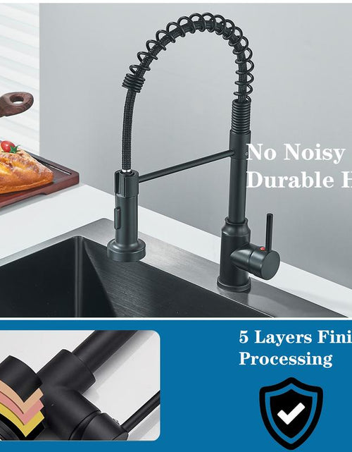 Load image into Gallery viewer, Senlesen Kitchen Faucets, Brushed Nickel Commercial Kitchen Faucet with Pull down Sprayer, Stainless Steel Kitchen Sink Faucets for 1 Hole, Single Handle Faucet for Sink Farmhouse Rv
