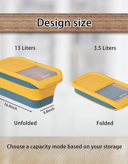 Load image into Gallery viewer, 10-13Lbs Dog Food Storage Container, Folding Pet Food Container with Lids, Scoop and Measuring Cup, Pet Food Storage Containers Dry Food for Dog, Cats and Other
