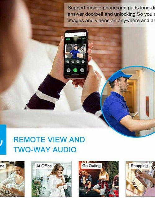Load image into Gallery viewer, WiFi Ring Doorbell 1080P HD Security Camera Wireless Door Bell Camera With Chime

