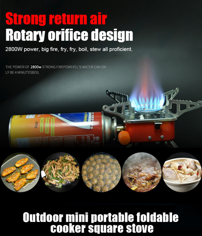 Portable Square Camping Stove for Outdoor Use