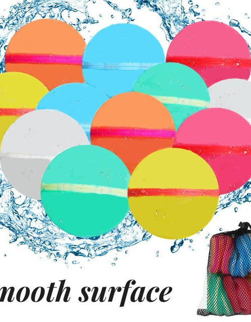Load image into Gallery viewer, Reusable Water Balloons for Kids, Eco-Friendly Water Balloons with Mesh Bag, Chemical-Free, Summer Pool Beach Toys Summer Water Fun for Outdoor Games, Outdoor Water Game Toys for Teens and Adults, Self-Sealing Bombs Splash Balls, Quick-Fill Magnetic Ball
