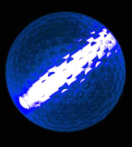 Night Golf Balls - 20 Reusable Glow in the Dark Plastic Golf Balls with Blue Glow Inserts