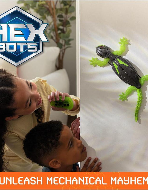 Load image into Gallery viewer, HEX BOTS Wall Crawler Gecko, Rechargeable Remote Control Robot Kids Toys, Climbs up Walls for Prank Toys &amp; Games, RC Robot Toys for Boys &amp; Girls Ages 4 &amp; Up
