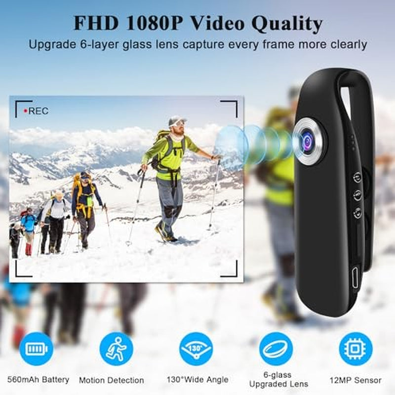 32G Body Camera, Small Sport Video Camera HD 1080P Body Camera, Portable