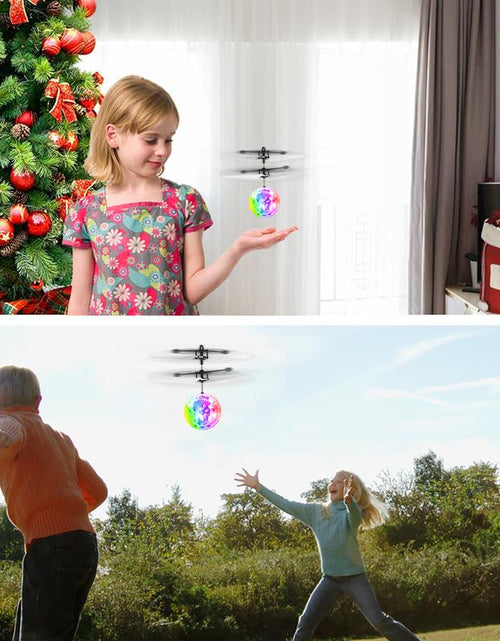 Load image into Gallery viewer, Allaugh Flying Ball Toys, RC Toy for Kids Boys Girls Rechargeable Light up Ball Drone Infrared Induction Helicopter with Remote Controller for Indoor and Outdoor Games
