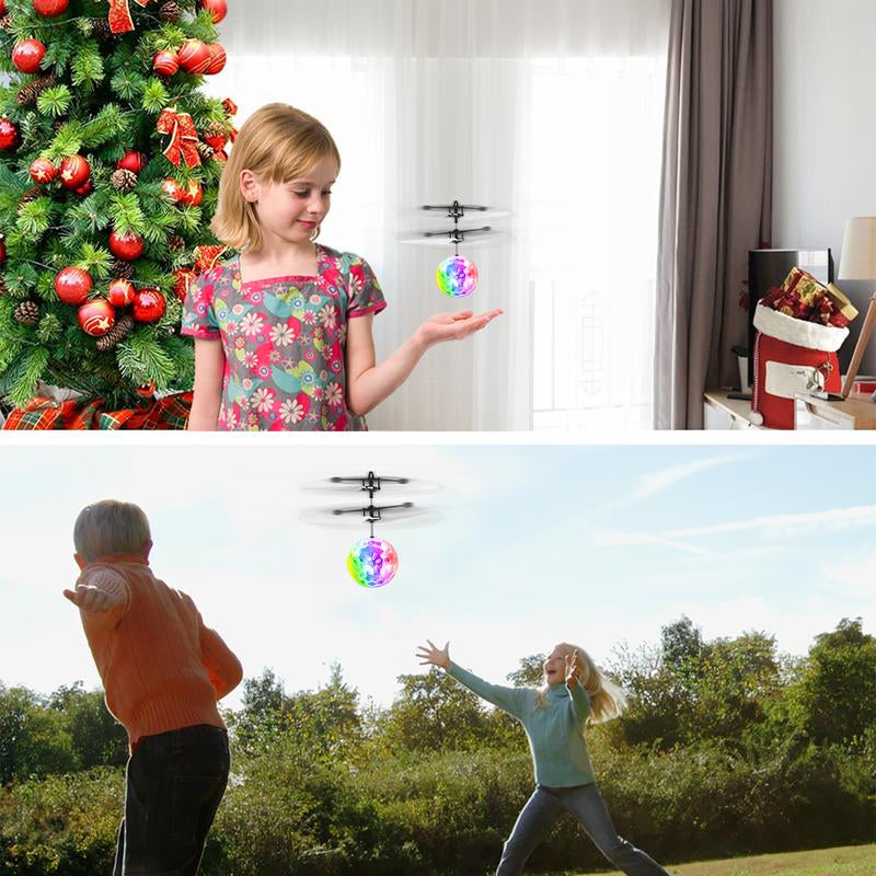 Allaugh Flying Ball Toys, RC Toy for Kids Boys Girls Rechargeable Light up Ball Drone Infrared Induction Helicopter with Remote Controller for Indoor and Outdoor Games