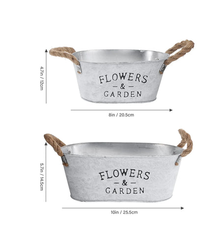 2 Pcs Garden Supplies Planting Flower Pot Artistic