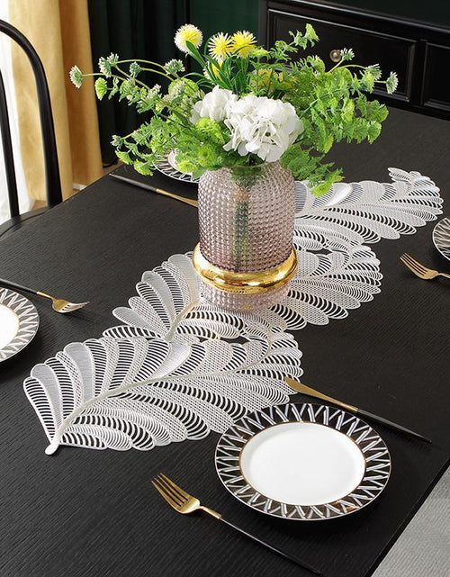 Load image into Gallery viewer, Hollow Table Runner, 1 Count Non-Slip Plants Design Leaf Placemat for Home Party Kitchen Dining Room, Wedding Decor

