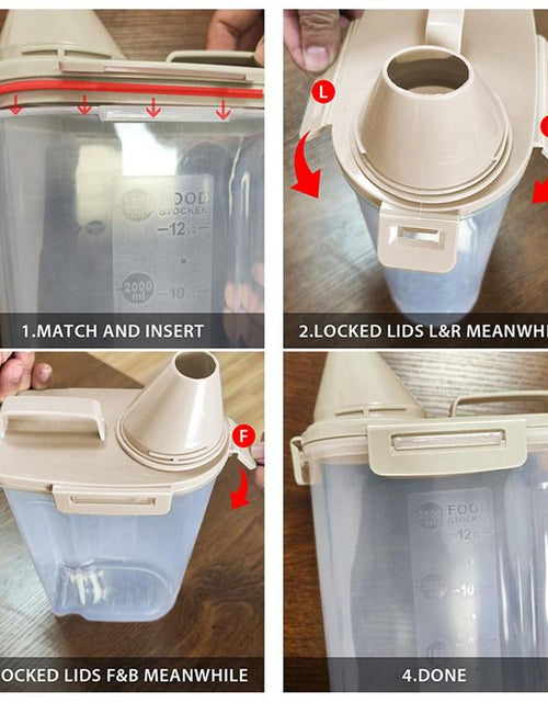 Load image into Gallery viewer, Clear Pet Food Storage Seal Box, Leakproof Pet Food Storage Container, Food Storage Organizer for Cats and Dogs
