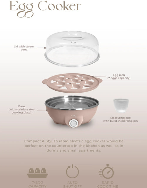 Load image into Gallery viewer, Egg Boiler, Kettle, &amp; Toaster Kitchen Appliances Set – Back to School &amp; College, Blush
