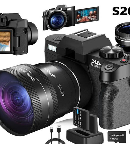 4K Digital Cameras for Photography, 48MP Vlogging Camera for Youtube with Wifi, 180° Flip Screen Compact Camera with Flash
