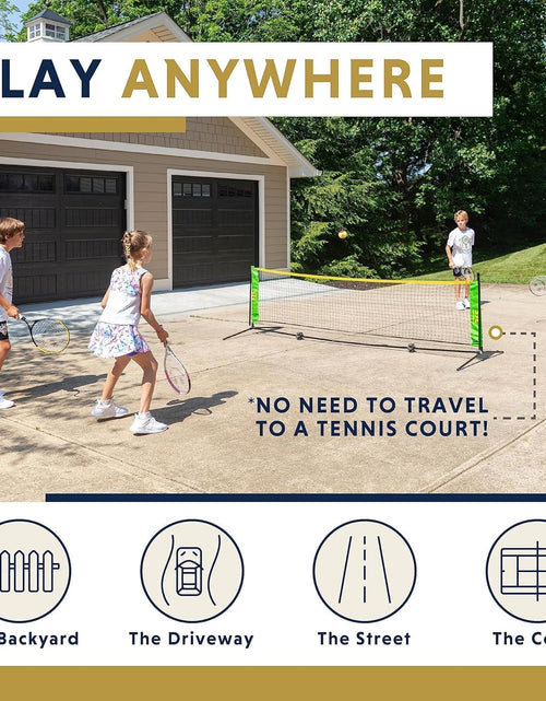 Load image into Gallery viewer, Kids Tennis Racket with Training Videos – Aluminum Youth Tennis Racket with Neoprene Handle for Children Age 5-12 – Learn Faster and Play Better by
