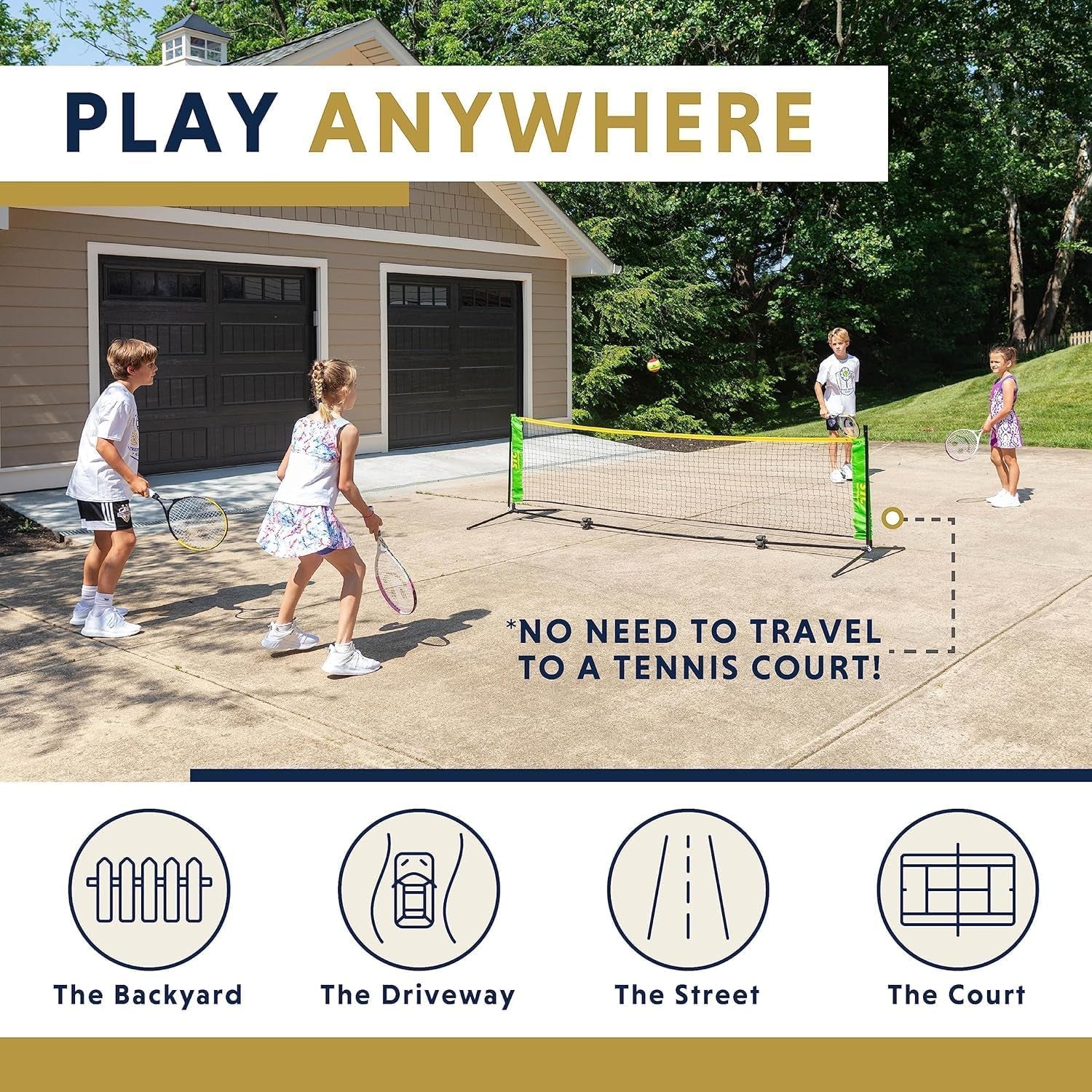 Kids Tennis Racket with Training Videos – Aluminum Youth Tennis Racket with Neoprene Handle for Children Age 5-12 – Learn Faster and Play Better by