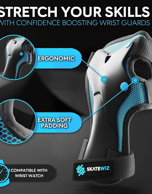 Load image into Gallery viewer, Knee Pads for Kids - Knee and Elbow Pads Set - PROTECT-1 - Size S Blue - Wrist Guards Skating Protective Gear, Skateboard, Roller Skate, Ice Skates for Kids
