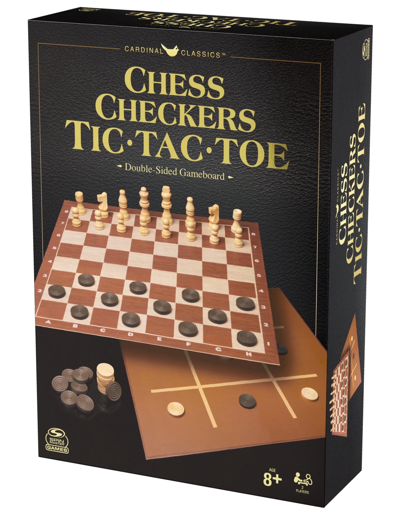 Spin Master Games, Chess Checkers and Tic-Tac-Toe Set, for Ages 6 and Up