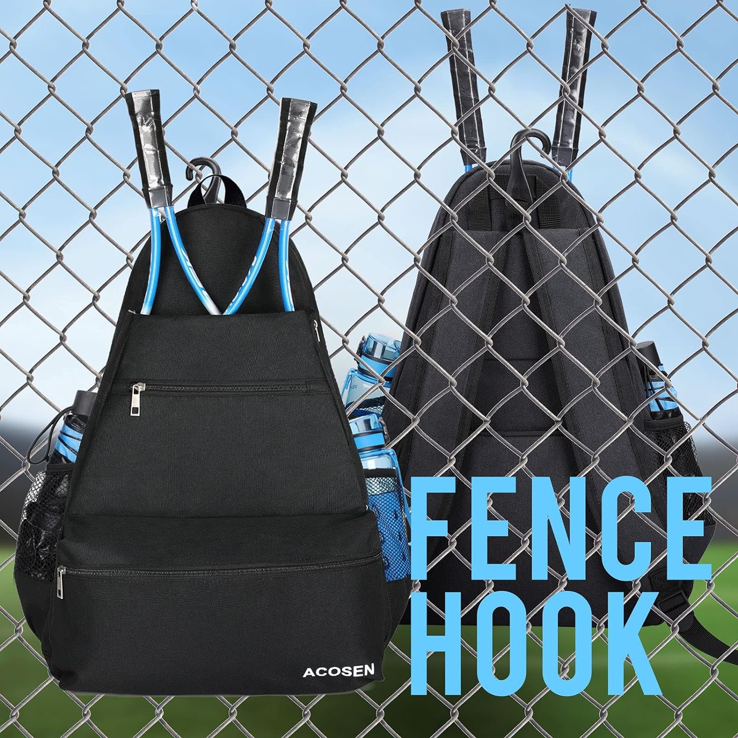 Tennis Bag Tennis Backpack - Large Tennis Bags for Women and Men to Hold Tennis Racket,Pickleball Paddles, Badminton Racquet, Squash Racquet,Balls and Other Accessories