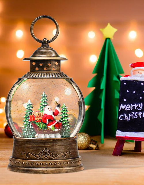 Load image into Gallery viewer, Musical Snow Globe Lantern for Christmas Festival Decor - Xmas Tree &amp; Santa
